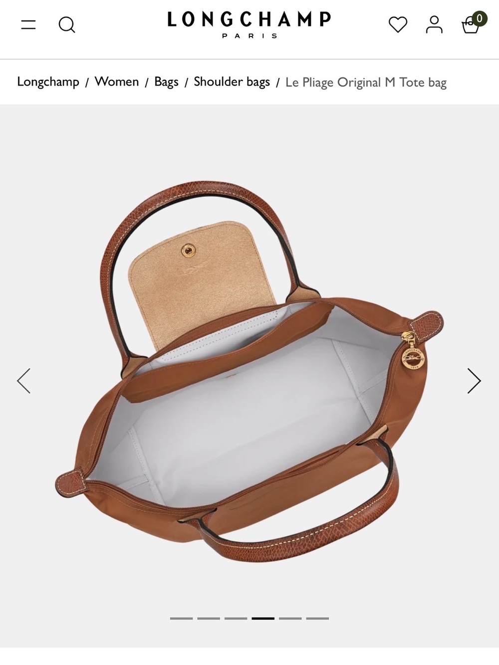 New! 🤎Longchamp Cognac Le Pliage M Tote - Picture 5 of 9